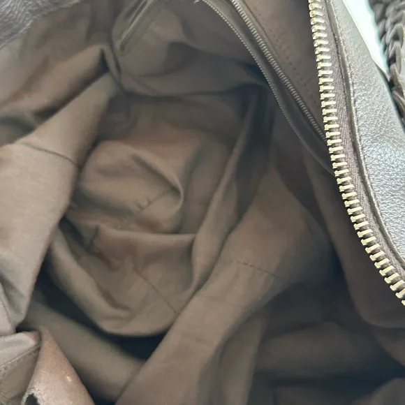 ❌SOLD ❌Gucci Brown Leather Tote with Braided Handles - Picture 13 of 16